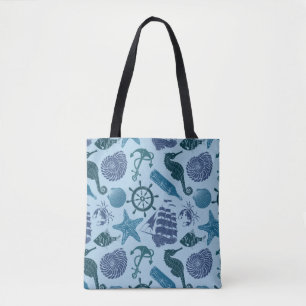 Bolso De Tela Sombras náuticas del modelo azul