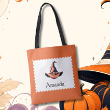 Sombrero de bruja naranja personalizado