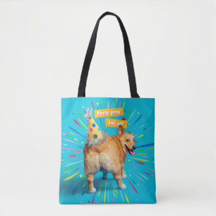 Bolso De Tela Sombrero de cumpleaños para trasero de Corgi