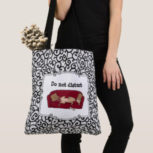 Bolso De Tela Sombrero Greyhound (flautista) Perro Lazy Sleeping