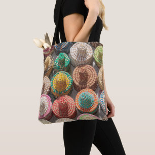 Bolso De Tela Sombreros Téjidos Coloridos