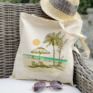 Bolso De Tela Sombrilla de palma de sol de playa de verano