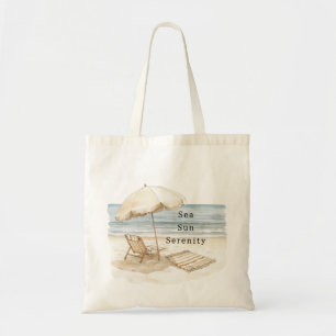 Bolso De Tela Sombrilla de playa conchas corazón serenidad sol m