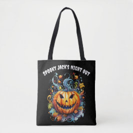 Bolso De Tela Sombrío Jack-O-Lantern