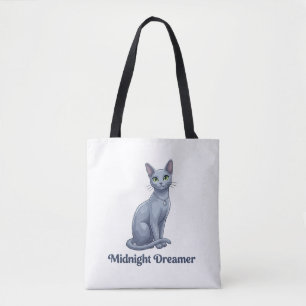 Bolso De Tela Soñador de Medianoche Gato Celestial