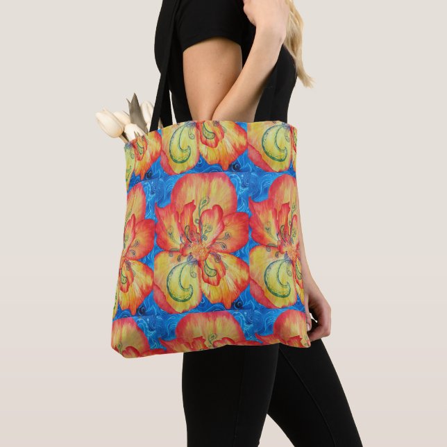Bolso De Tela Soñando con Frieda y Georgia (Detalle)