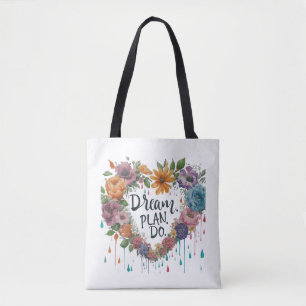 Bolso De Tela Soñar. Planear. Sí. - Hombro motivacional