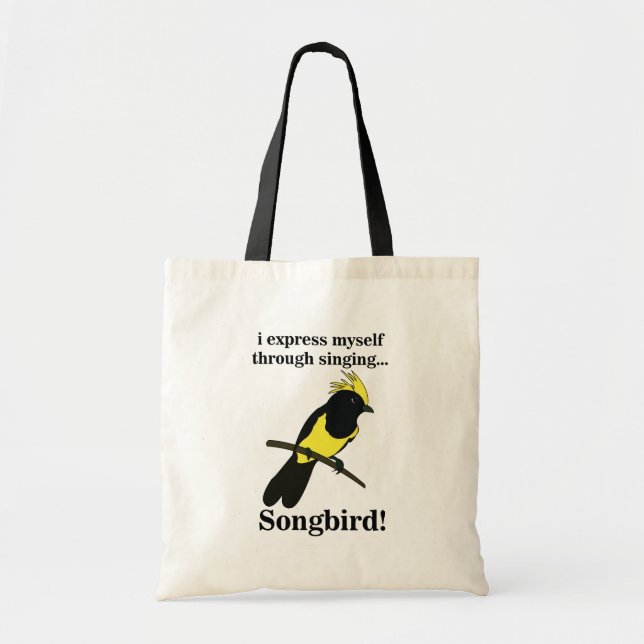 Bolso De Tela Songbird Tit Bird Funny Birdwatcher (Frente)