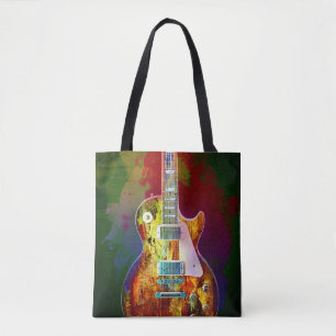 Bolso De Tela Sonidos de la música. Guitarra colorida