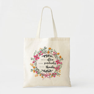 Bolso De Tela Sonreír a menudo - Piensa positivamente - Da las g