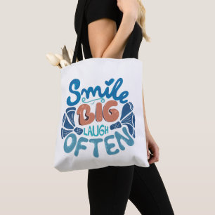 Bolso De Tela Sonreír Gran Risa A Menudo Tote