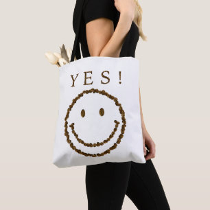 Bolso De Tela Sonríe con granos de café