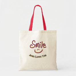 Bolso De Tela Sonríe Jesús te Ama Cita Cristiana