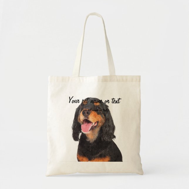 Bolso De Tela Sonriendo Gordon Setter Dog (Frente)
