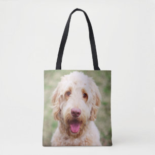 Bolso De Tela Sonriente de oro