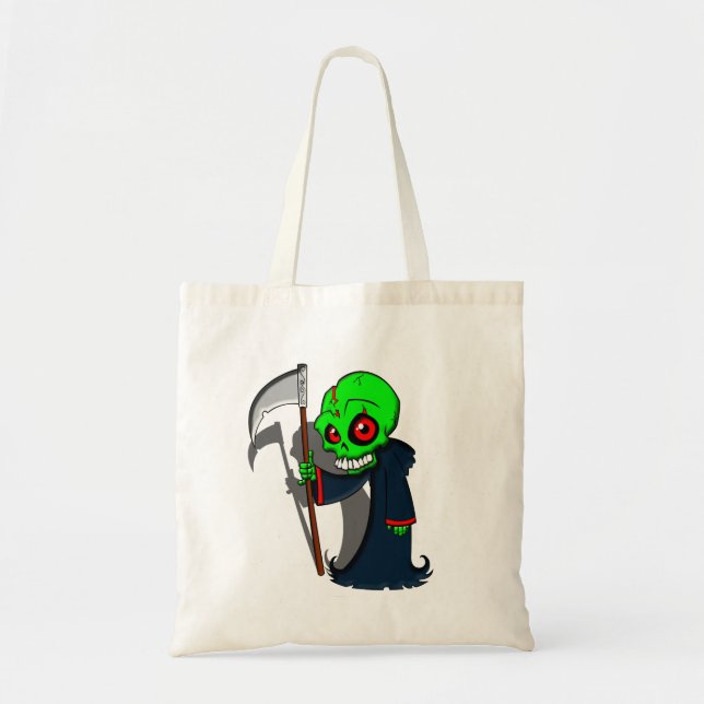 Bolso De Tela Sonriente Grim Reaper Ilustracion de Guay espeluzn (Frente)