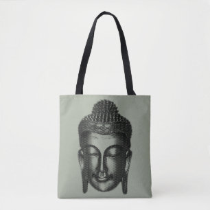 Bolso De Tela Sonrisa Buda II - negro a medio tono + tus ideas