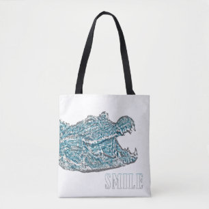 Bolso De Tela Sonrisa cocodrilo