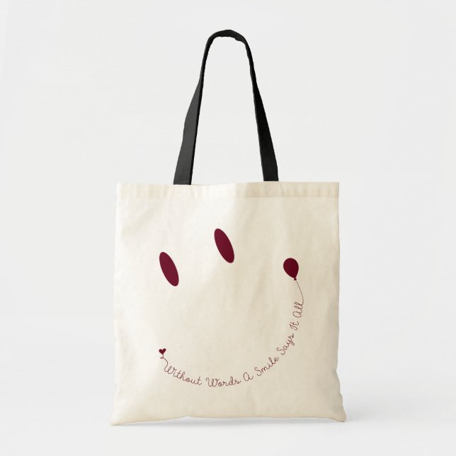 Bolso De Tela Sonrisa de cara feliz (Frente)