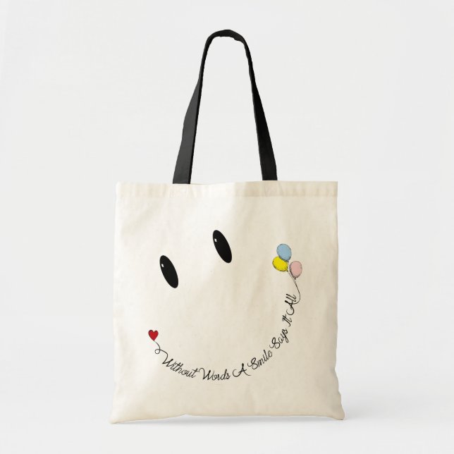 Bolso De Tela Sonrisa de cara feliz (Frente)