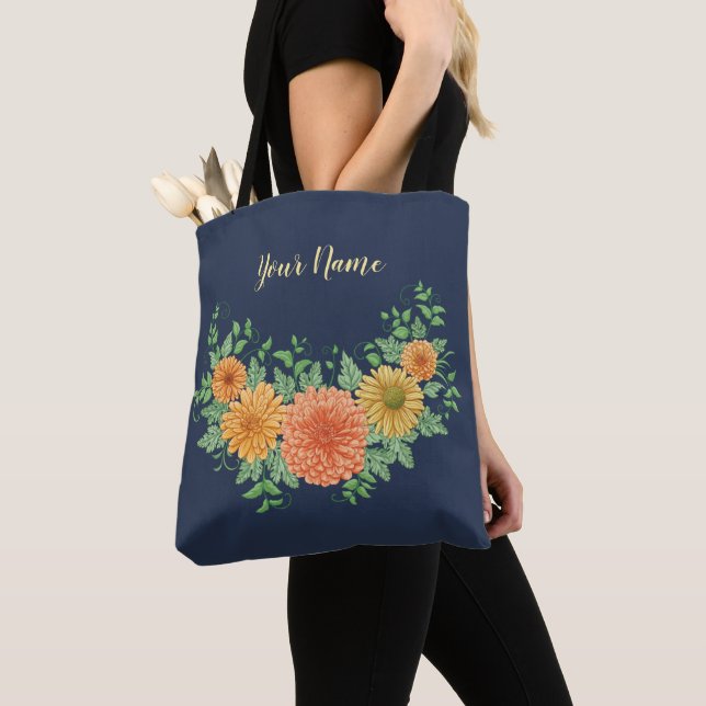 Bolso De Tela Sonrisa en las flores (Detalle)