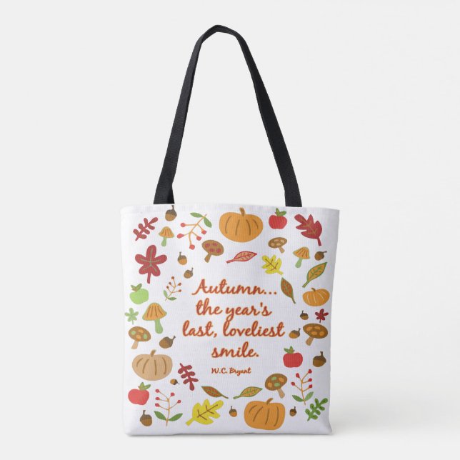 Bolso De Tela Sonrisa otoñal (Reverso)