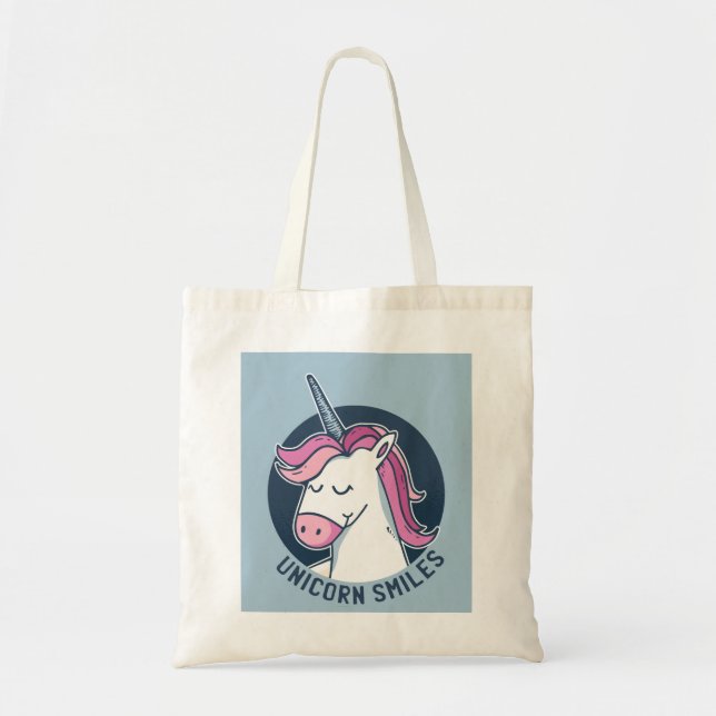 Bolso De Tela Sonrisas de Unicorn (Frente)