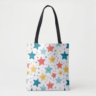 Bolso De Tela Sonrisas estrellas divertida enfermera feliz patró