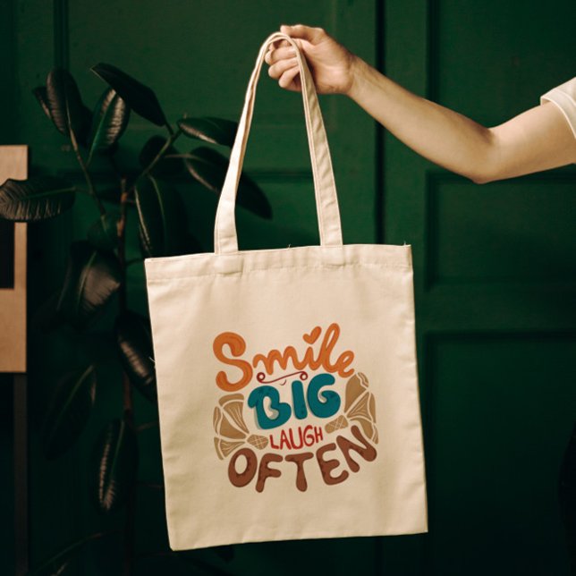 Bolso De Tela Sonrisas grandes a menudo: alegre (Subido por el creador)