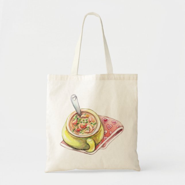 Bolso De Tela Sopa de fideos de pollo (Frente)