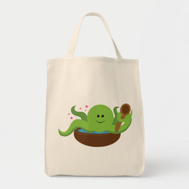Bolso De Tela Sopa de pulpo (Frente)