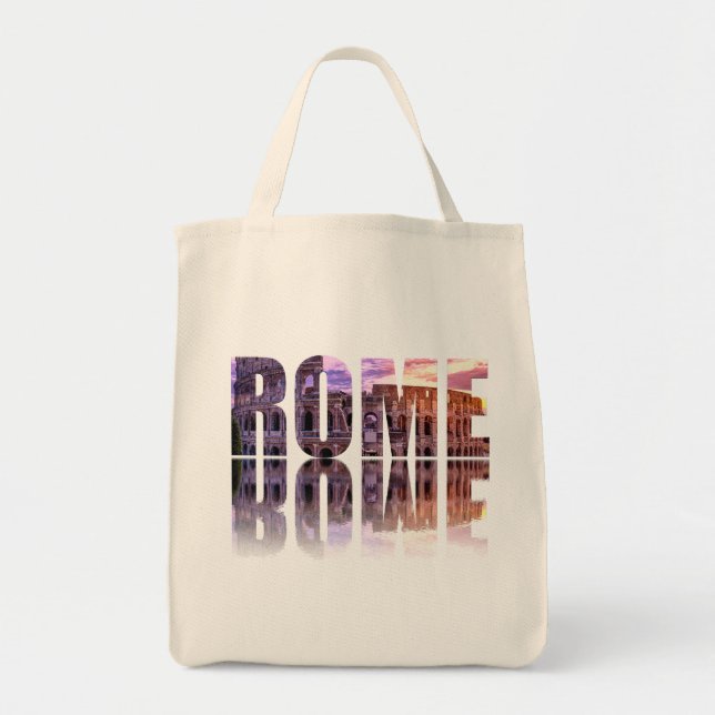 Bolso De Tela Sopa de texto de Roma (Frente)