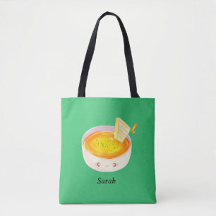 Bolso De Tela Sopa De Tomate Y Sándwich De Queso A La Parrilla