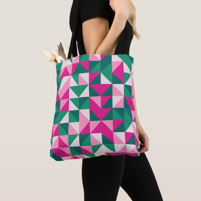 Bolso De Tela Sorbet Chevrons Tropical (Detalle)