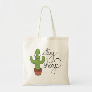 Bolso De Tela Sostenido divertido de la estancia del cactus