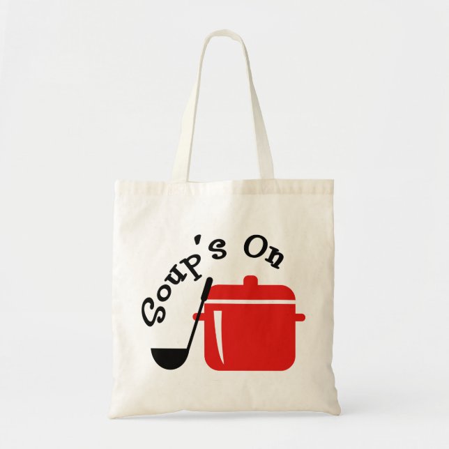 Bolso De Tela Soup's On (Frente)