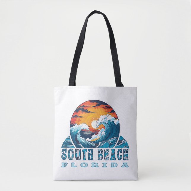 Bolso De Tela South Beach Florida (Anverso)