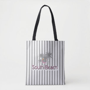 Bolso De Tela South Beach Miami, FL, Tropical, Guay