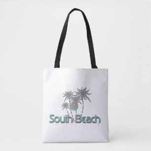 Bolso De Tela South Beach Miami, FL, Tropical, Guay