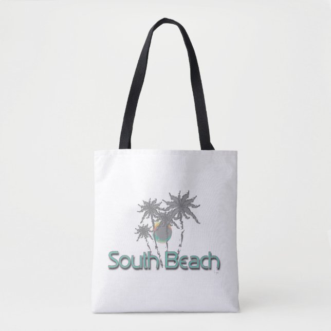 Bolso De Tela South Beach Miami, FL, Tropical, Guay (Anverso)