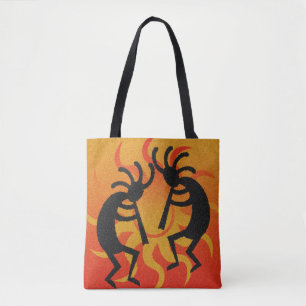 Bolso De Tela Southwest Design Kokopelli Tribal Sun