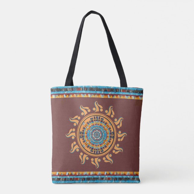 Bolso De Tela Southwest Sun Mandala Tote Bag (Reverso)