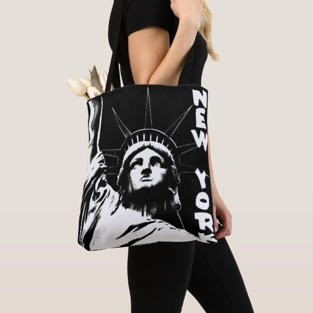 Bolso De Tela Souvenirs New York Souvenirs NY Tote Bag Landmark  (Detalle)