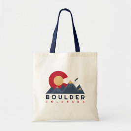 Bolso De Tela Souvenirs Retro Sunset Mountain de Boulder Colorad
