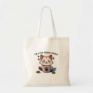 Bolso De Tela Soy adicto a la Cat-feína