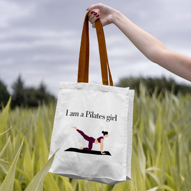 Bolso De Tela "Soy Chica de Pilates" Depurada Feminina Púrpura M (Subido por el creador)