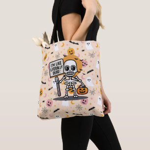 Bolso De Tela Soy como un Halloween de diversión Spooktacular li