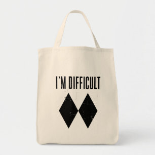 Bolso De Tela Soy Difícil Esquí Pendientes de Esquí de Diamantes