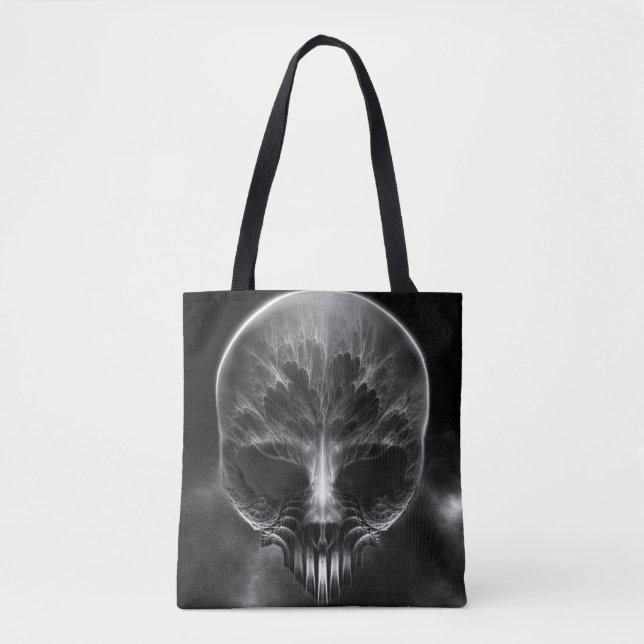 Bolso De Tela Soy Doom Fractal Skull (Anverso)