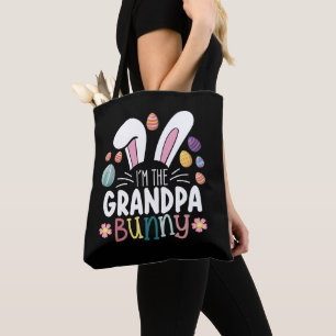 Bolso De Tela Soy el conejo abuelo Pascua familiar a juego